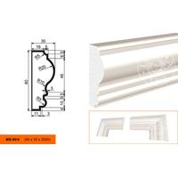 Молдинг фасадный LepninaPlast из полистирола МВ-080/4