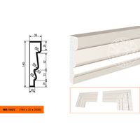 Молдинг фасадный LepninaPlast из полистирола МВ-140/3