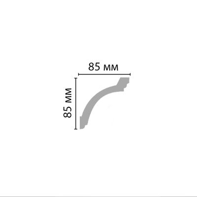 Плинтус потолочный гладкий DECOMASTER 96020 (85*85*2400мм) полиуретан