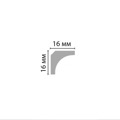 Плинтус потолочный гладкий DECOMASTER 96251 (25*25*2400мм) полиуретан